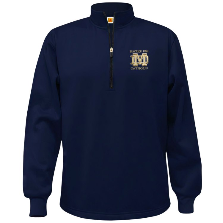 Picture of YL Perf Navy MD Fleece Quarter-Zip Sweatshirt